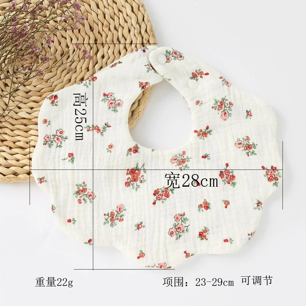 Baby Feeding Bibs 360 Degree Cotton Flower Saliva Towel Newborn Toddler Soft Burp Cloth for Kid Bib |