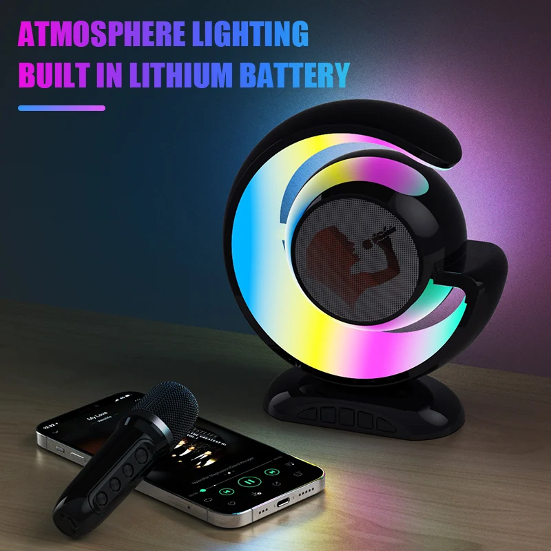 

Мини-караоке с 2 микрофонами 5,3, Bluetooth-колонка