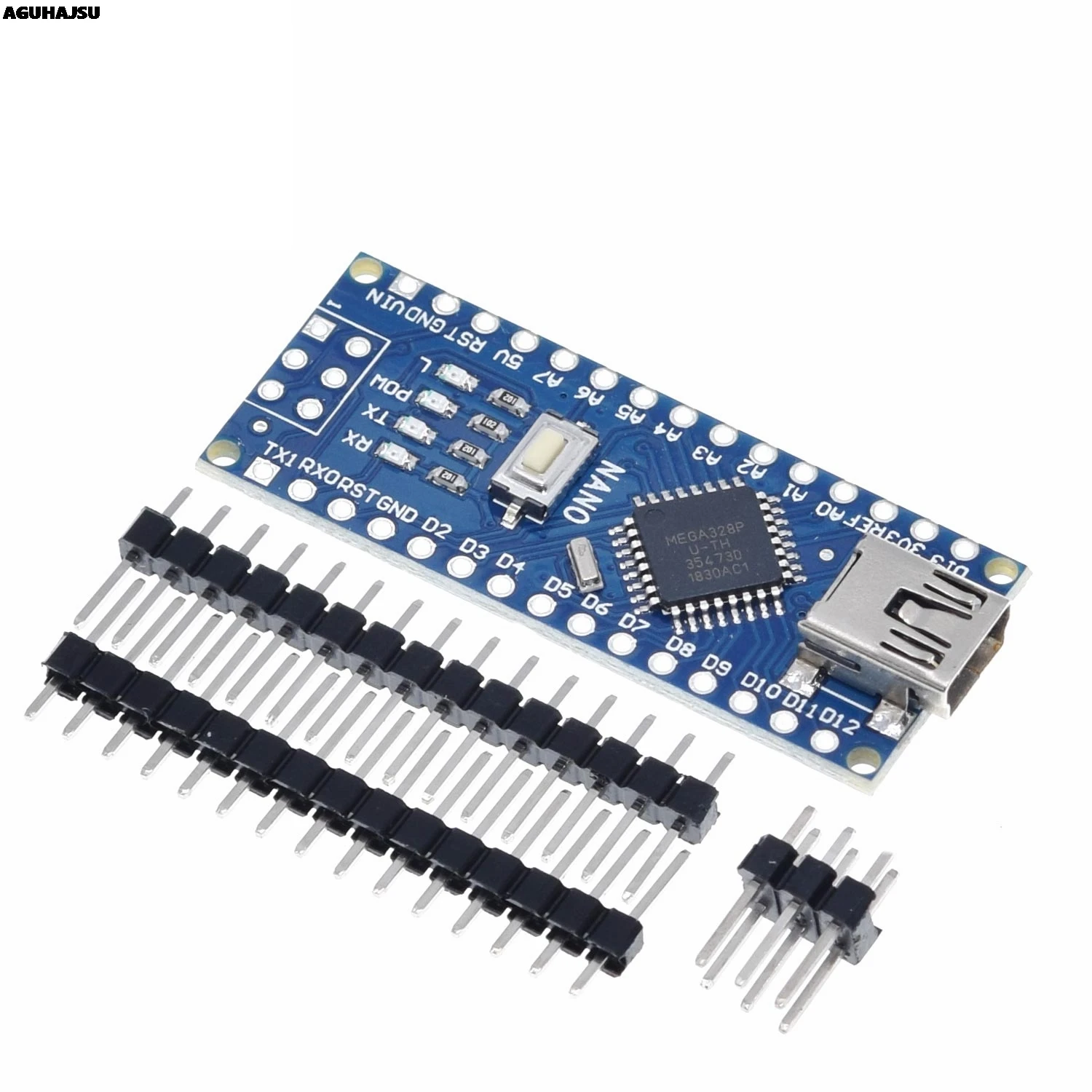 Фото Nano 1 шт. Mini USB с загрузчиком контроллера Nano 3.0, совместимый с USB-драйвером arduino CH340, 16 МГц, NANO V3.0 Atmega328 №2