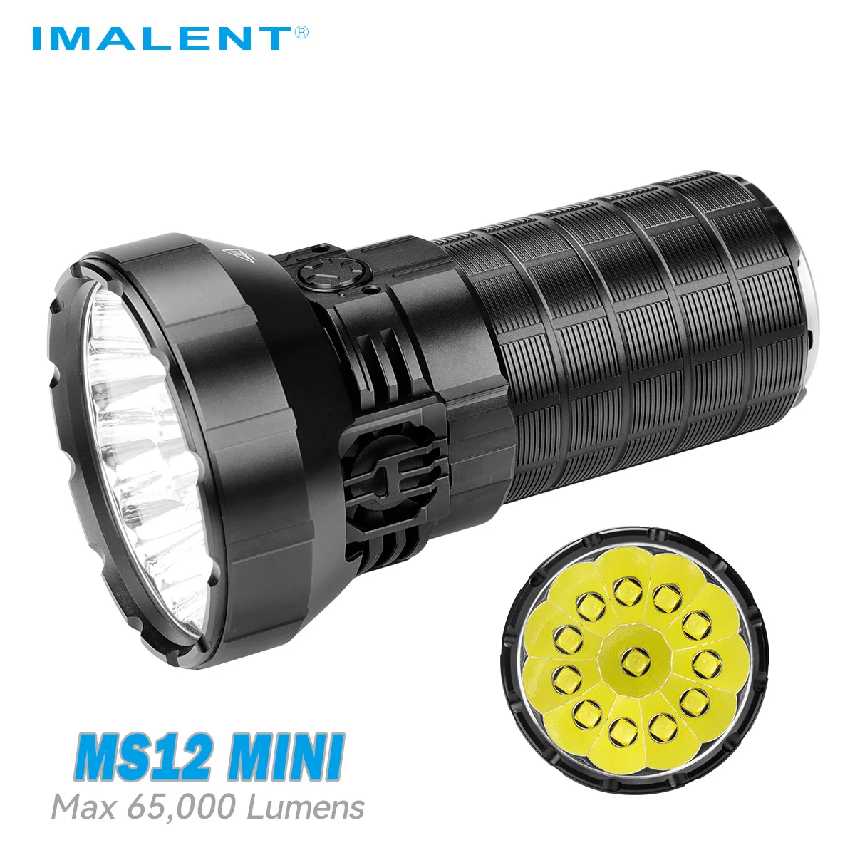 IMALENT MS12 MINI 65000Lumens Powerful Flashlight CREE XHP 70.2 LED Rechargeable Ultra-Bright Torch for Camping Hiking Searching
