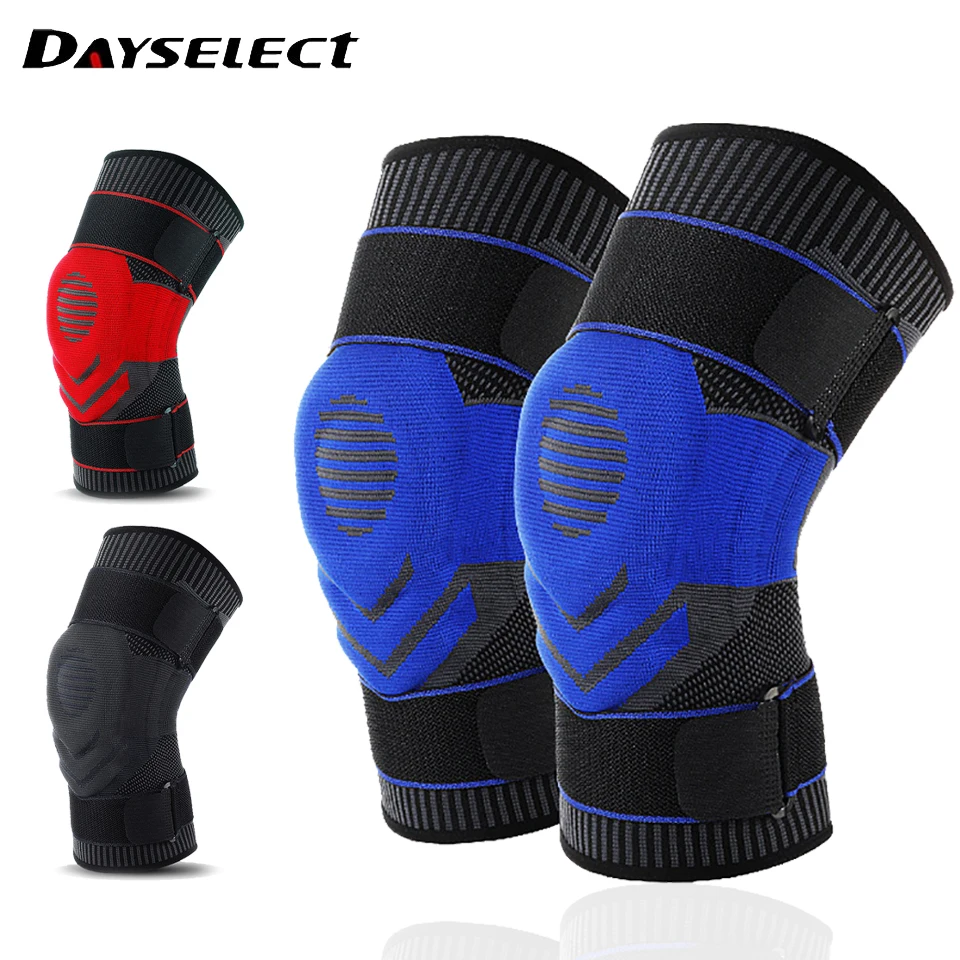 

Elastic Silicone Knee Pads Nylon Sports Running Kneepad Fitness Gear Patella Brace Orthopedic Knee Brace for Arthritis Orthosis