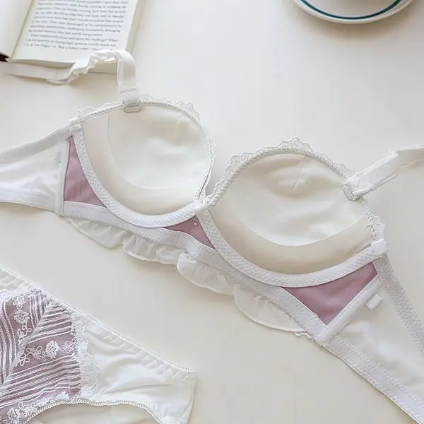 

Women's underwear with no steel ring, comfortable lace pattern, small chest, gathered and lifted, sexy bra