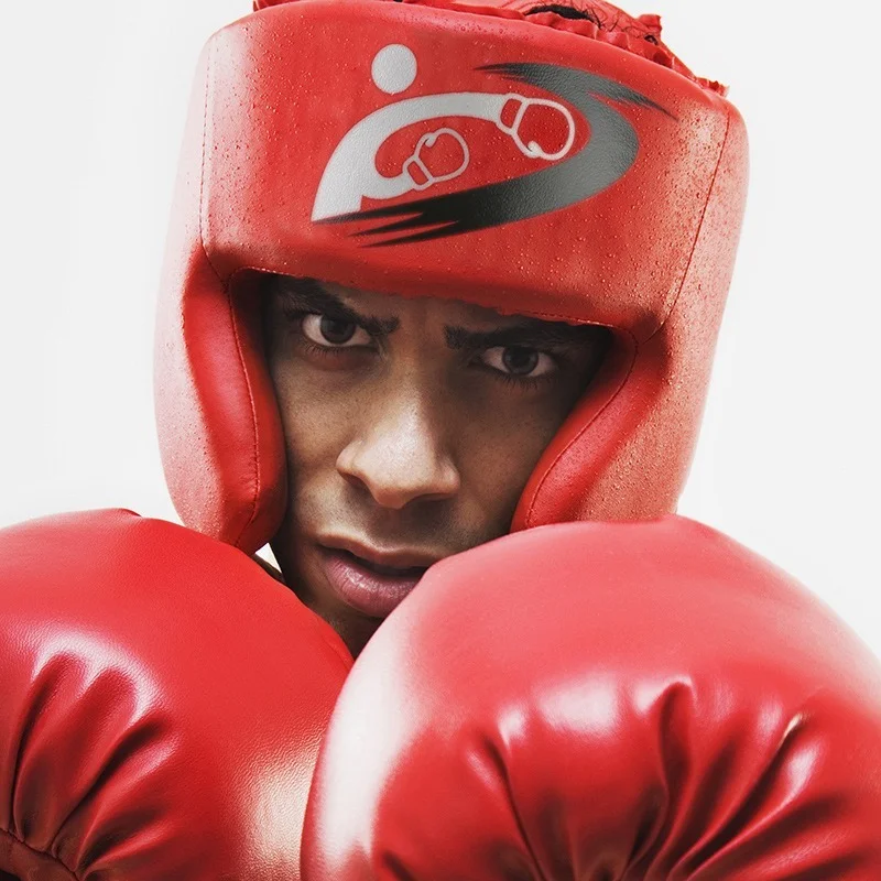 PU Karate Muay Thai Guantes De Boxeo Free Fight MMA Sanda Training Adults Kids Equipment Kick Boxing Helmet for Men Women |