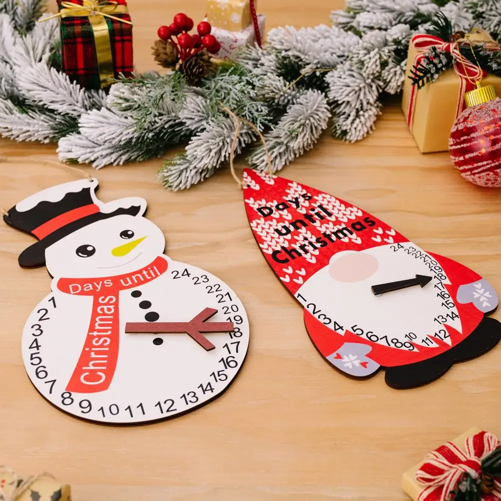 

Snowman Countdown Pendant Delicate Decorative Magnet Faceless Old Man Calendar Hanging for Christmas