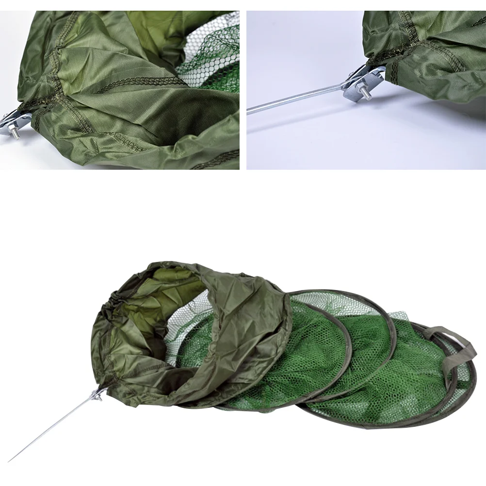 

Net Fish Bait Trap Fishing Crab Folding Cast Foldable Traps Lobster Basket Collapsible Mushroom Wire Crawfishminnow Blue