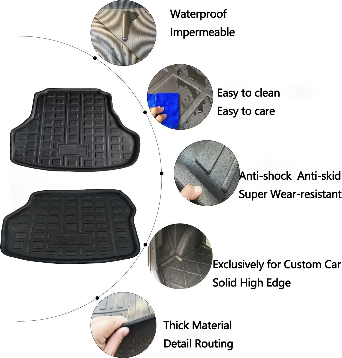 Коврики для багажника автомобиля Lexus ES 350 ES300H аксессуары гибридный 2013 ~ 2018