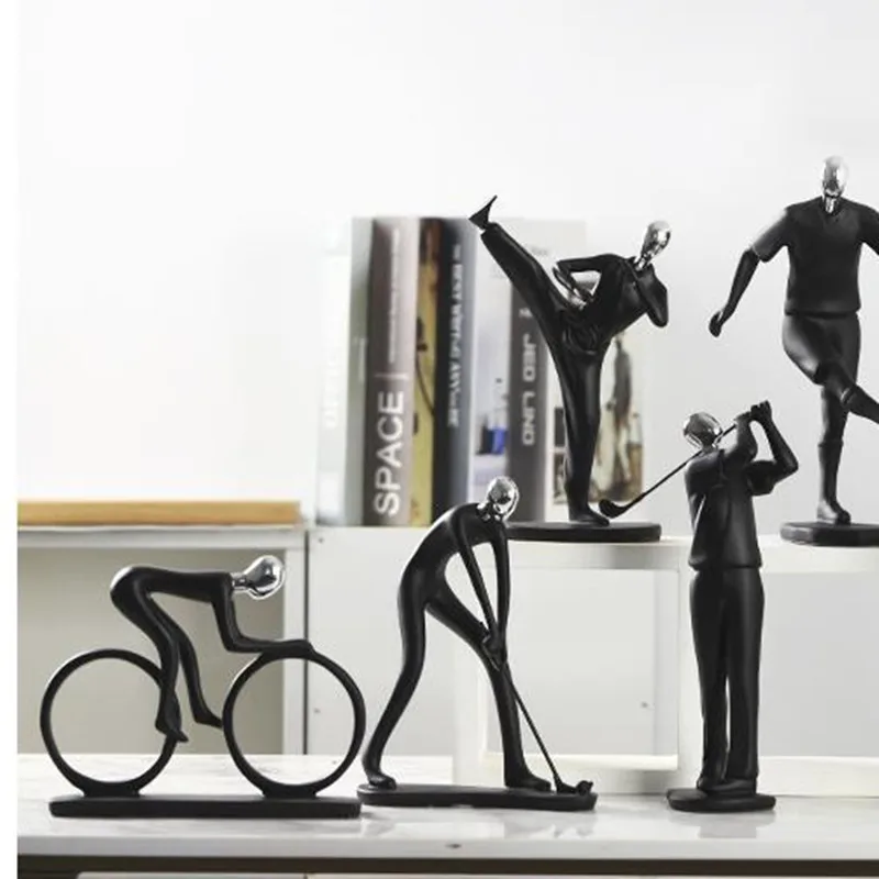 

Креативная Европейская скульптура спортсмена, статуя рок-музыки, Декор для дома, офиса, магазина, рабочего стола