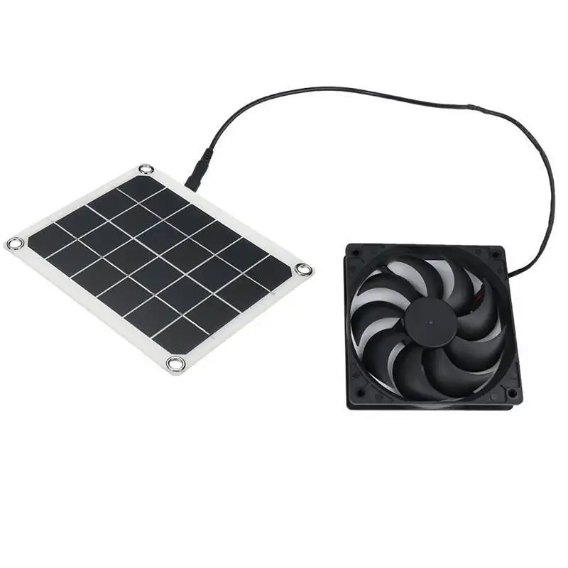 

Solar Panel Powered Fan Air Clean Solar Power Panel Fans Quietly Cools Ventilates Exhaust Your House IP65 Waterproof Powerful
