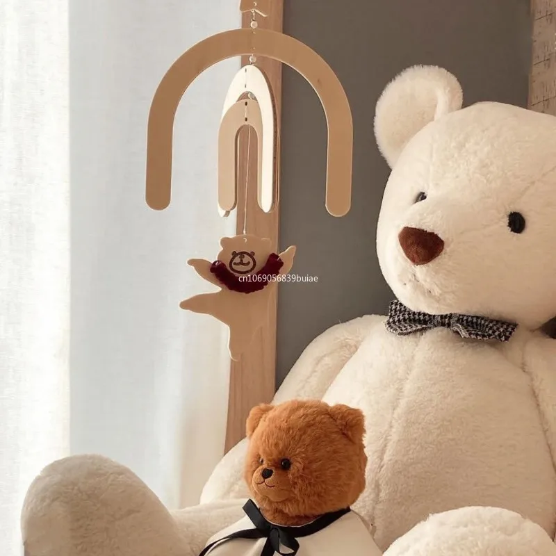 Скандинавский деревянный танцевальный медведь ветряные колокольчики настенные