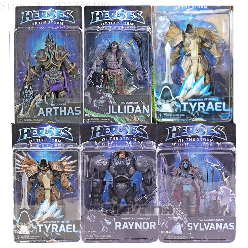 

NECA Heroes of The Storm Arthas Raynor Sylvanas Tyrael NOVA Illidan Action Figure PVC Collectible Model Toy 7" Christmas Gift