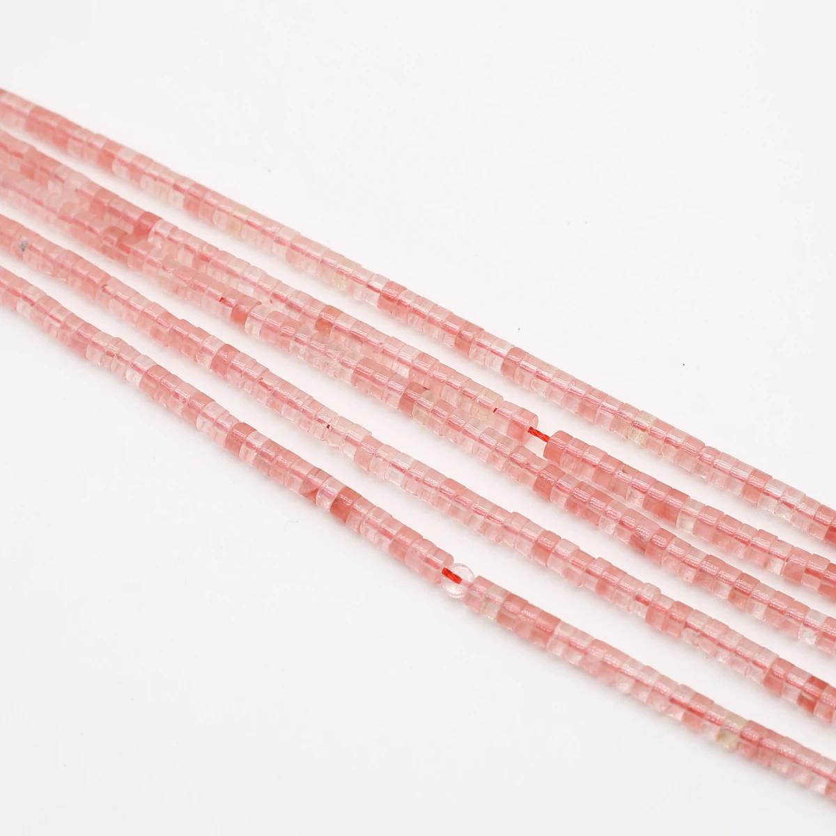 Купи Faceted Natural Stone Watermelon Red Beads 2x4mm Cylindrical Loose Spacer Beads for Jewelry Making DIY Accessories Wholesale Lot за 195 рублей в магазине AliExpress