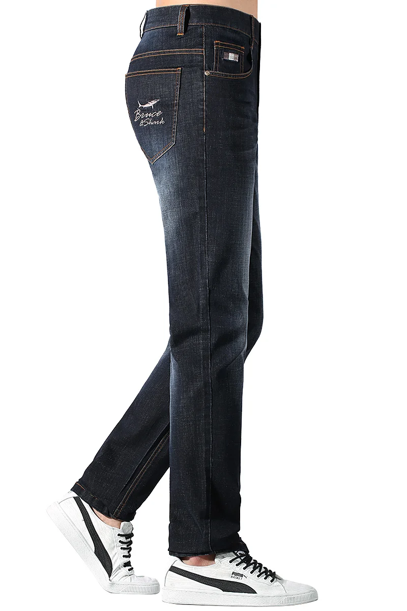 2023 New Summer Men's Jeans Stretching Cotton Bruce&Shark Loose Straight Casual  Fashion Denim Jeans Cowboys Jeans Big size 42