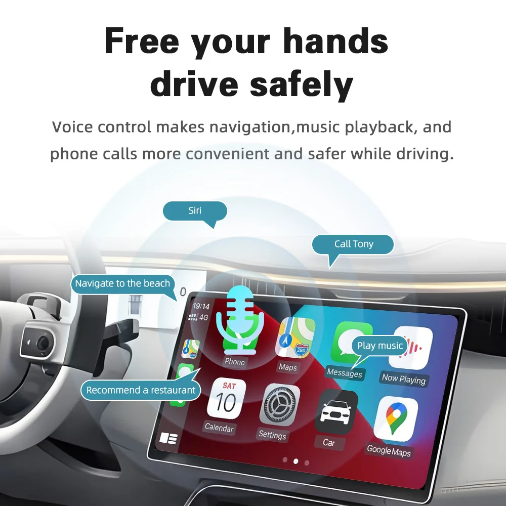 Фото Адаптер Baidu CarLife для преобразования проводного CarPlay в беспроводной, со встроенным Wi-Fi 2.4G+5G и Bluetooth, автоматическое подключение, Plug&Play, для Kia, Honda, Toyota, BMW №5