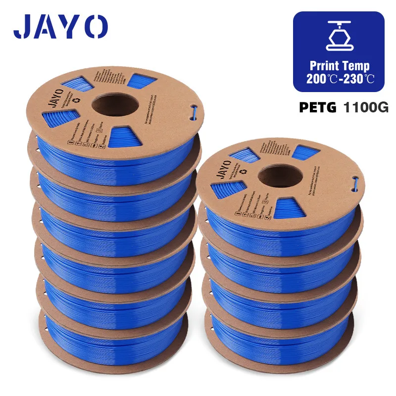 JAYO PLA Meta/ABS/PLA/SILK/PETG Filament 1.75MM 10Rolls 100% No Bubble for FDM 3D Printer Filament DIY Gift Material FastShip