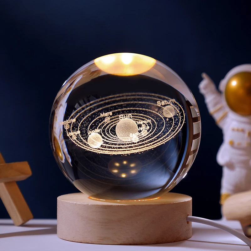 

Luminous Crystal Ball Cosmic Series Birthday Gift Crystal Decorative Ball