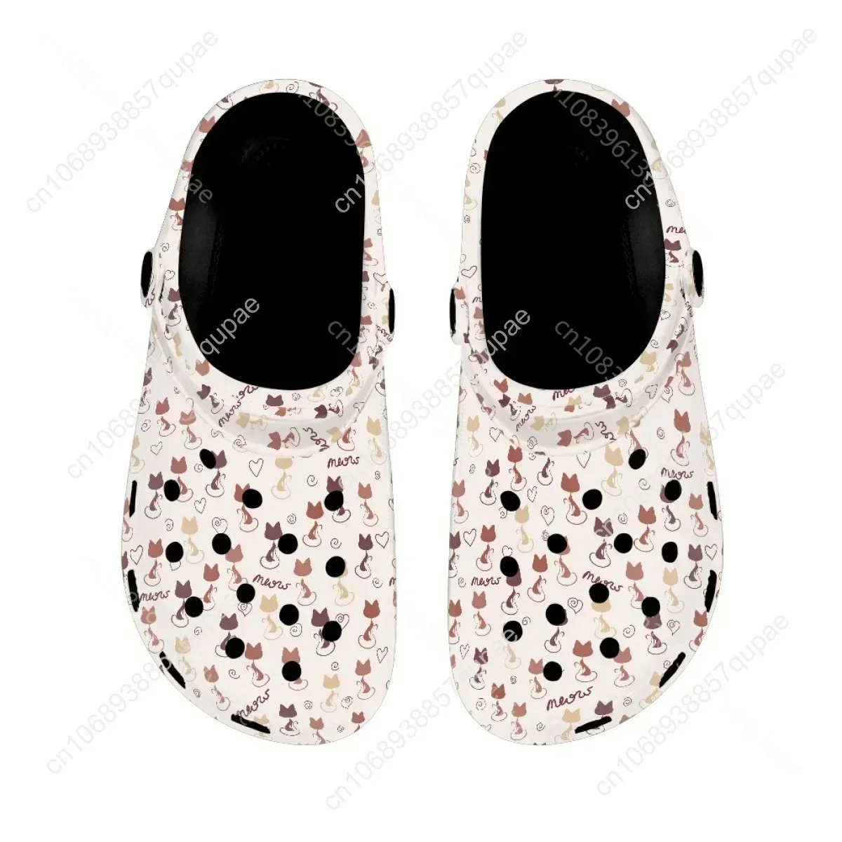 Новинка 2023 летняя нескользящая садовая обувь с рисунком кота-головоломки
