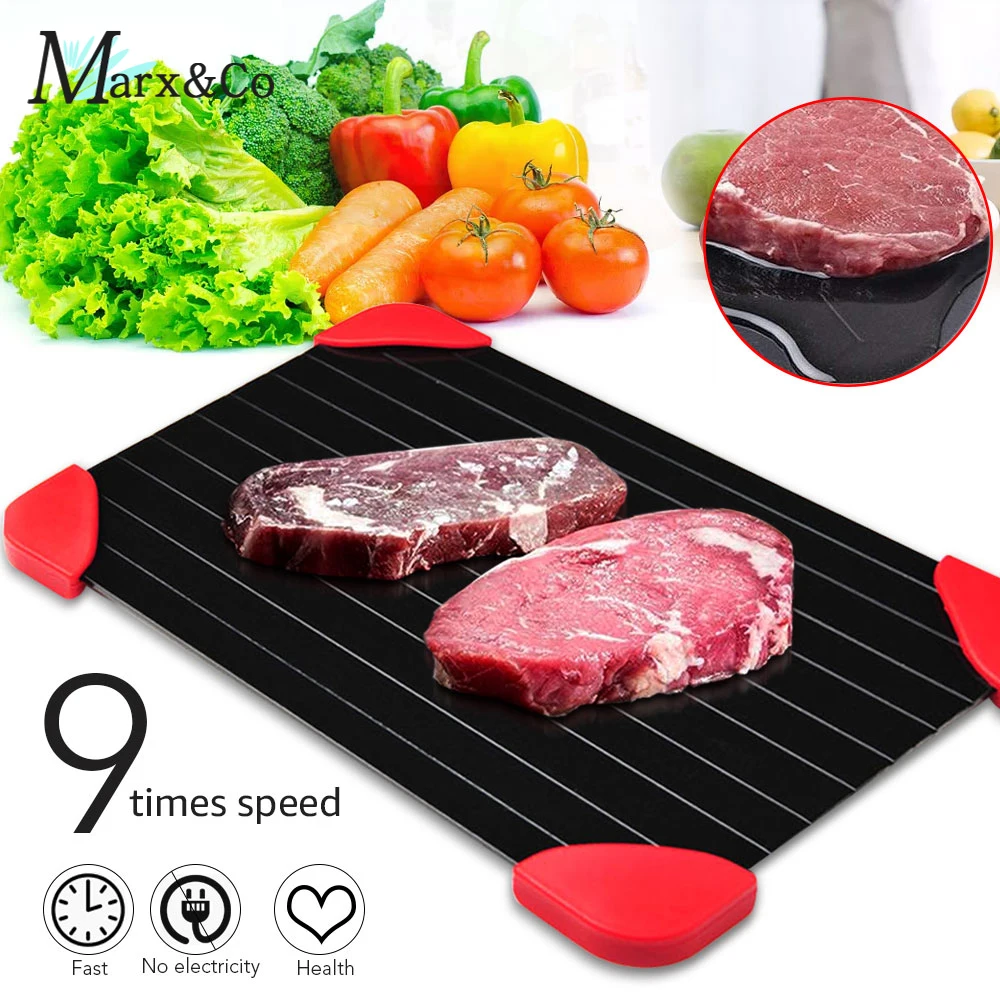 Fast Defrosting Tray Thaw Defrost Plate Large Defrost Board Non-Stick Coated Frozen Food Meat Fish Kitchen Gadgets Kitchen Tool