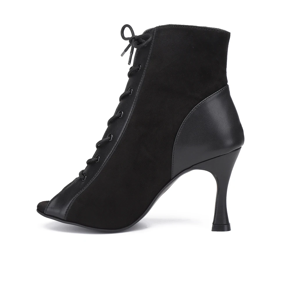 DKZSYIM Women Latin Dance Shoes Tango Dancing Shoes Woman High Heels Fashion Salsa Dance Shoes Ballroom Booties Ladies Girls