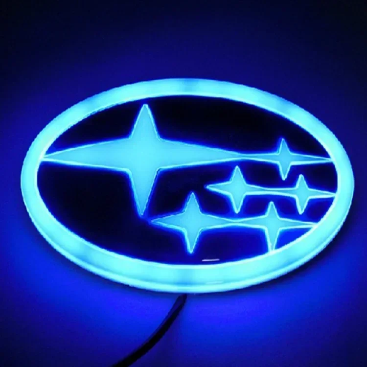 

14X7,3 см передняя и задняя эмблема автомобиля, светящийся светодиодный значок для Subaru OUTBACK STI TRIBECA WRC WRX XV FORESTER IMPREZA