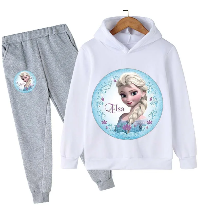

Осенне-зимняя детская одежда «холодное сердце», детская одежда, комплект для маленьких девочек, комплект одежды для маленьких девочек, хлопковые толстовки с мультяшным рисунком + штаны