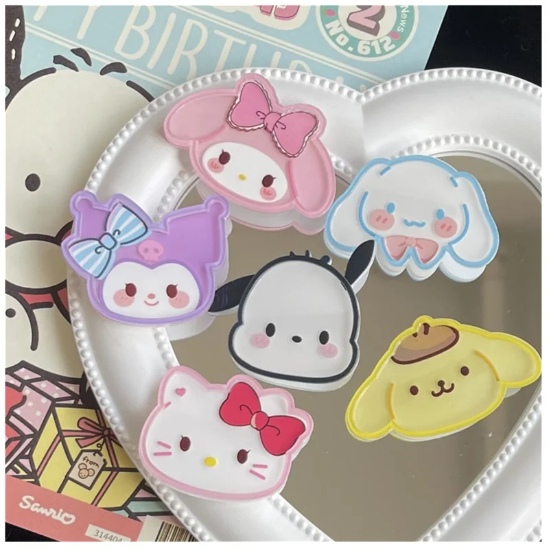 

Anime Hello Kitty Hairpin 6pcs Cartoon Girl Hair Clip Acrylic Sweet Student Bangs Accessories Children Jewelry Kids Toys Gifts