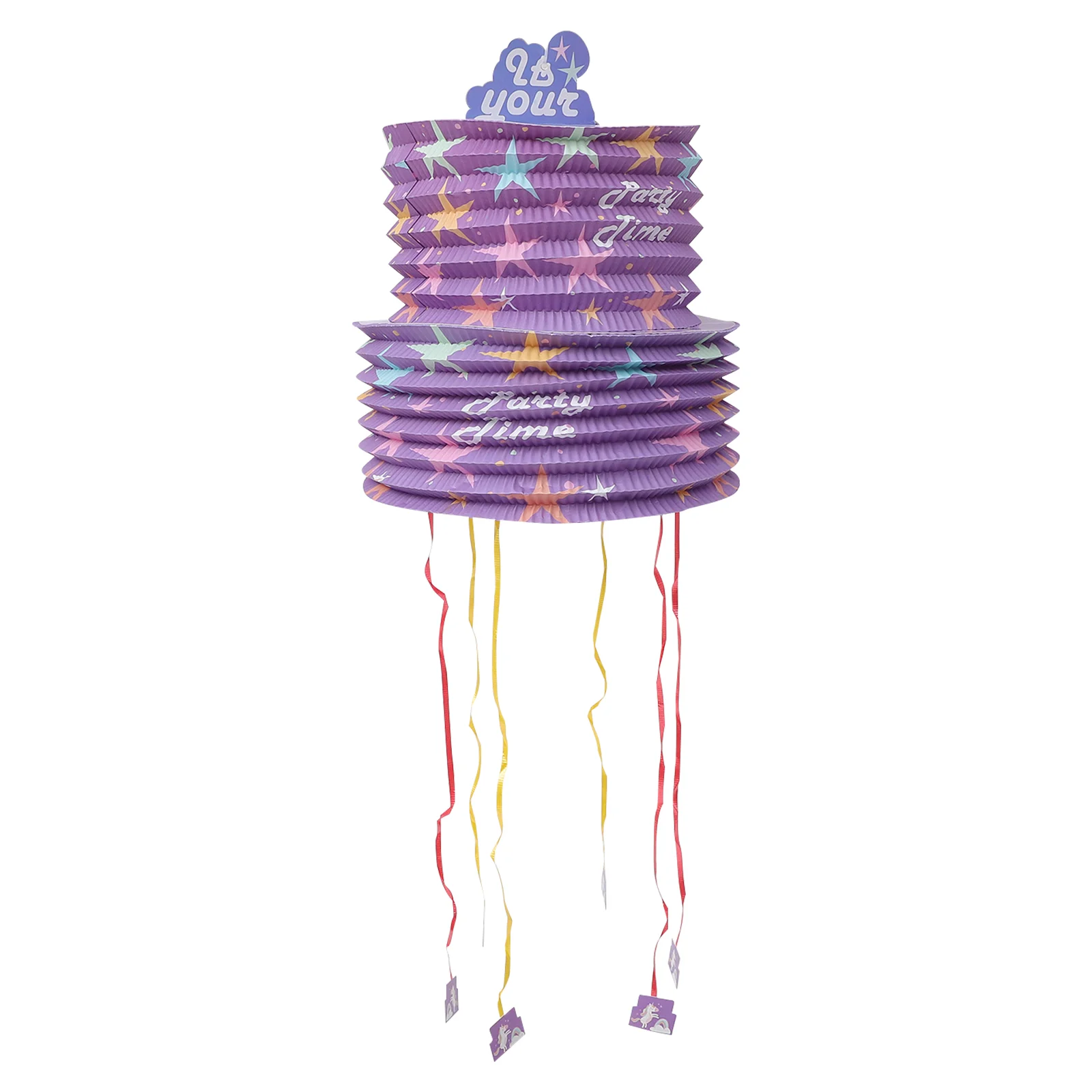 

Toys For Kids Pinata Gift Box Kid Star Pull String Themed Parties Facelift 75X27CM Photo Prop Purple Paper Party Baby