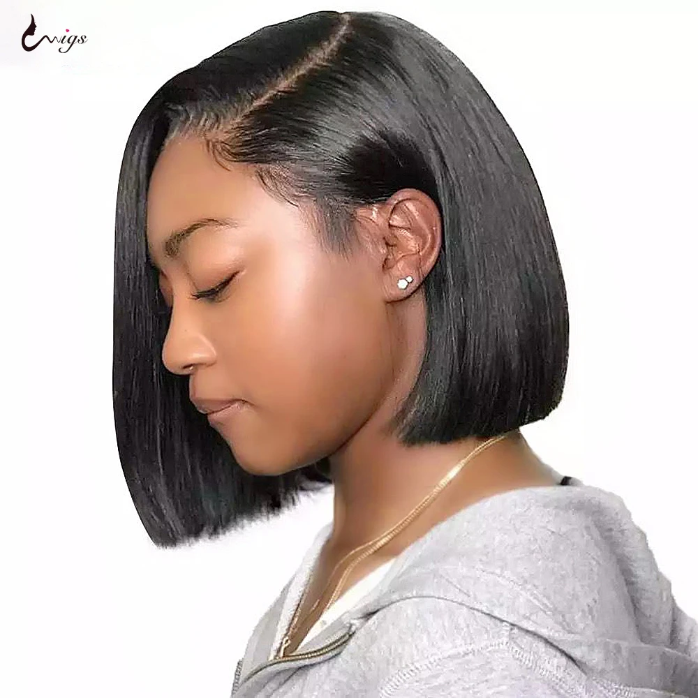 Uwigs Short Bob Wig Lace Front Human Hair Wigs Cheap Bob Human Hair Wigs for Women Pre Plucked Straight Lace Front Wig