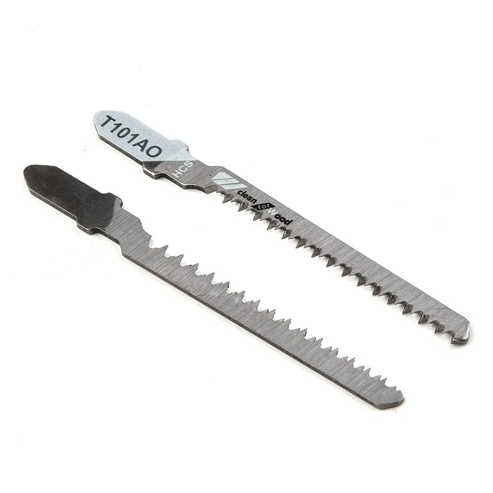 

5pcs Saw Blades T101AO HCS Steel T-Shank Jigsaw Blades Curve Cutting Tool For Wood Plastic Straight Cutting Assorted Blades