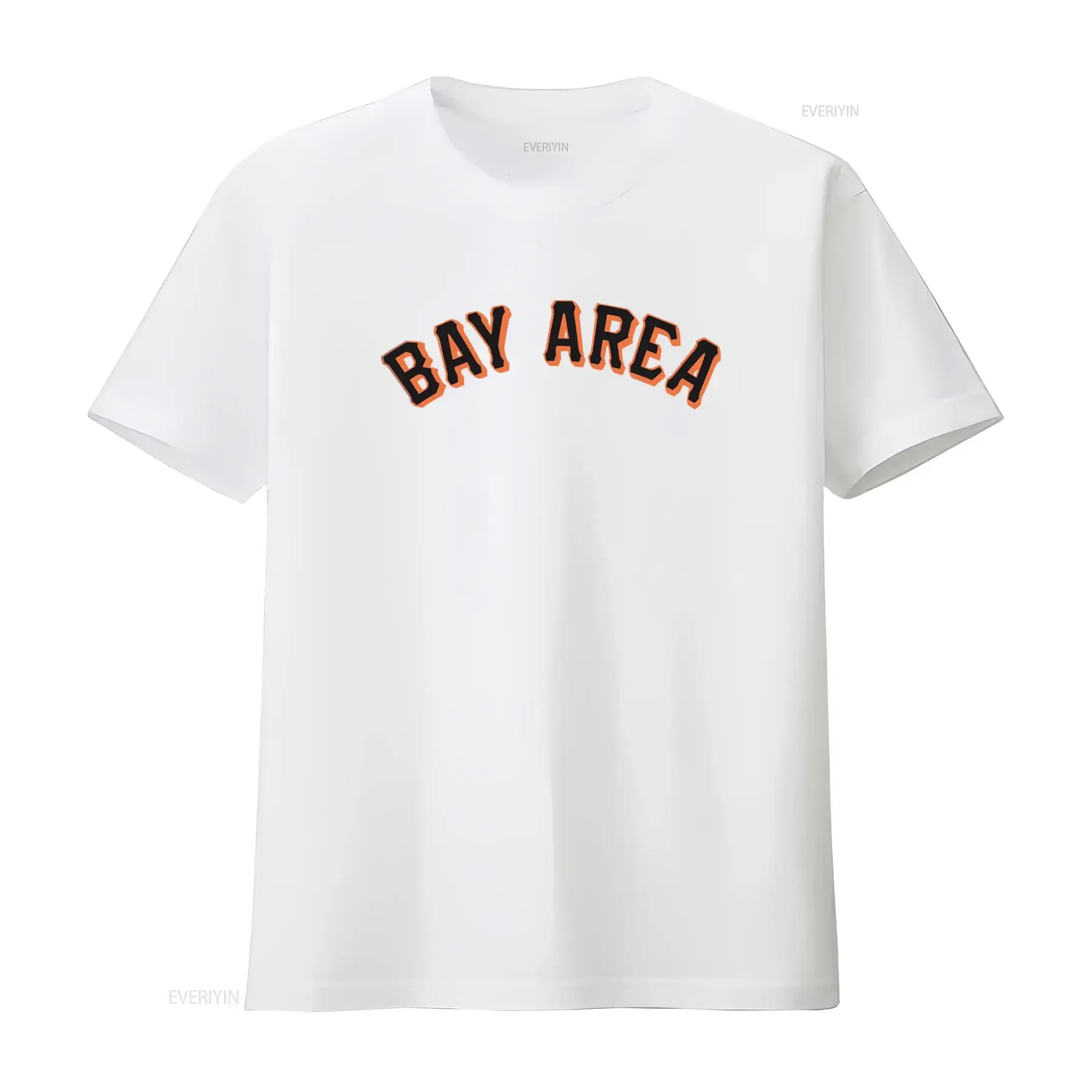 Фото Футболка Bay Area (Калифорния, Норкаль, Кали) для него и для нее, винтажная, с эффектом потертости, дизайнерская, с графическим принтом, слегка универсальная. №4