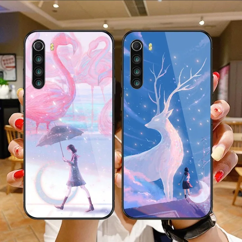 

Dreamland Phone Case For Xiaomi 13 12 11T 10 9 Redmi Note 11 10 10S Pro Redmi 9 9A 8 Black PC Glass Phone Cover