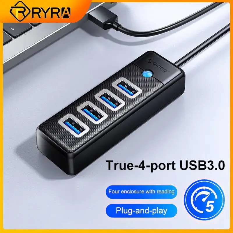

RYRA USB 4 Ports High Speed HUB High-Speed 4 Port USB 3.0 Multi HUB Splitter Expansion For Desktop PC Laptop Adapter USB 2.0 HUB
