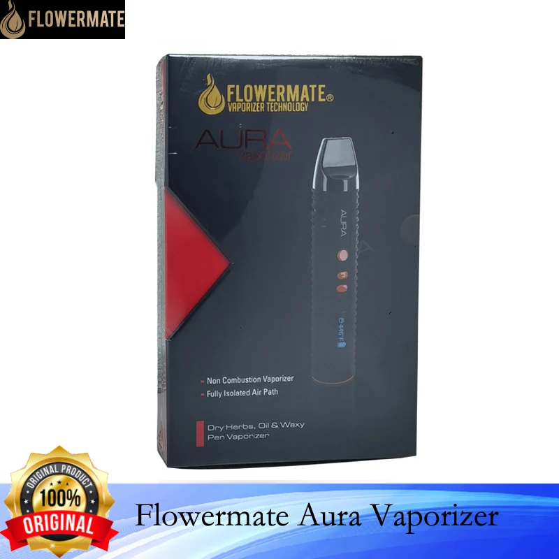 

Оригинальный вапорайзер Flowermate Aura, лучшая емкость для сухих трав, аккумулятор 2600 мАч для трав, восковое масло, электронные сигареты, вейп