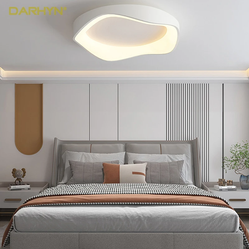 

Modern New led Ceiling Lights For Living Room Bedroom Dining Room dimmable White Grey Lamp indoor round sqaure Fixtures Lustres
