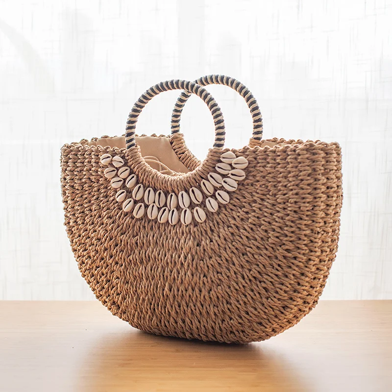 

Модные женские сумочки из полуискусственного ротанга, женские ручные сумки, летняя пляжная соломенная сумка, вместительная сумка-тоут с Бали, кошельки