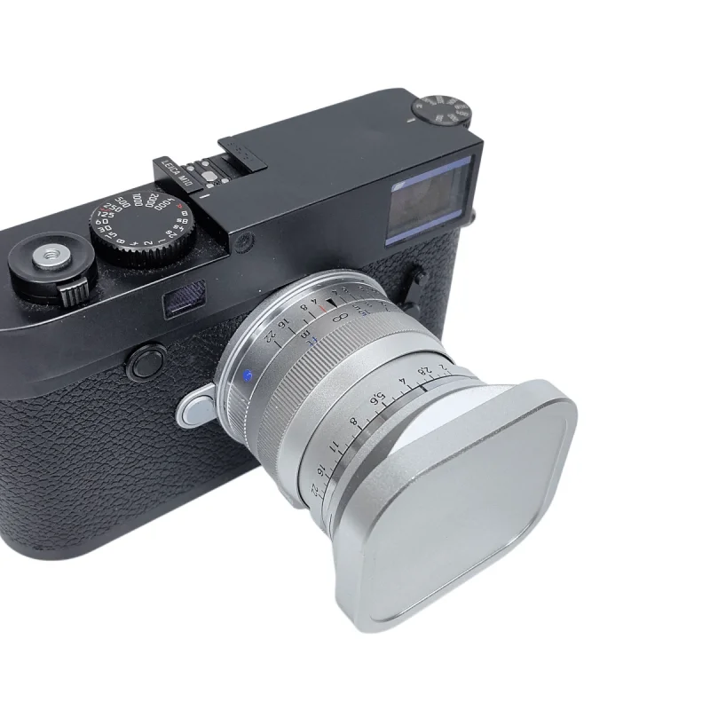 Металлическая квадратная байонетная бленда с крышкой для Carl Zeiss Biogon T* 35mm F2 ZM  C, Biogon T* 35mm f2.8 ZM  Planar T* 50mm f2 ZM (art.: 3920db02fc919) - 3920db02fc919