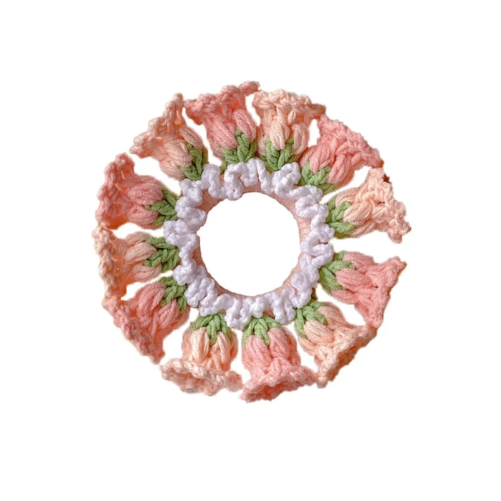 Модные резинки для волос Flores Convallariae с цветком эластичные красочные вязаные