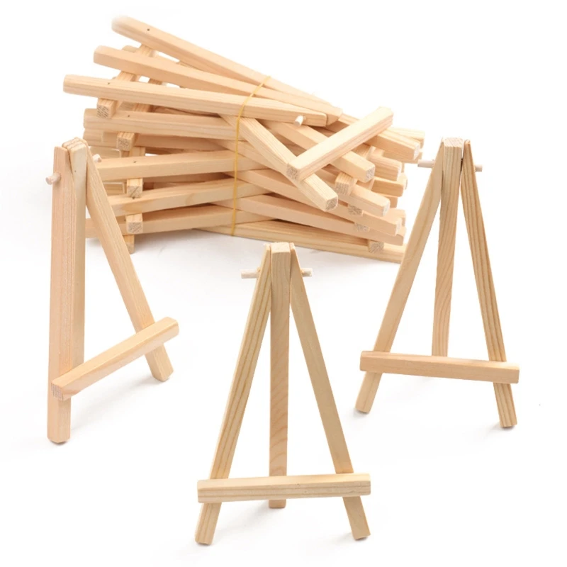

10Pcs Mini Easels Desktop Easel Holder Stand Adjustable Tripod Display Holder Wedding Party Supplies for Painting Photos