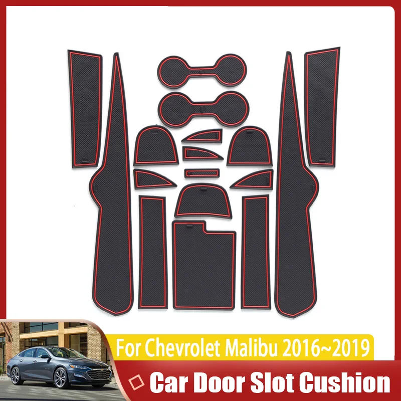 

Автомобильный противогрязный дверной коврик с желобом для Chevrolet Malibu 9th 2016 ~ 2019 2017, коврики с прорезями для автомобильных ворот и чашек, резиновые подставки, автомобильные аксессуары