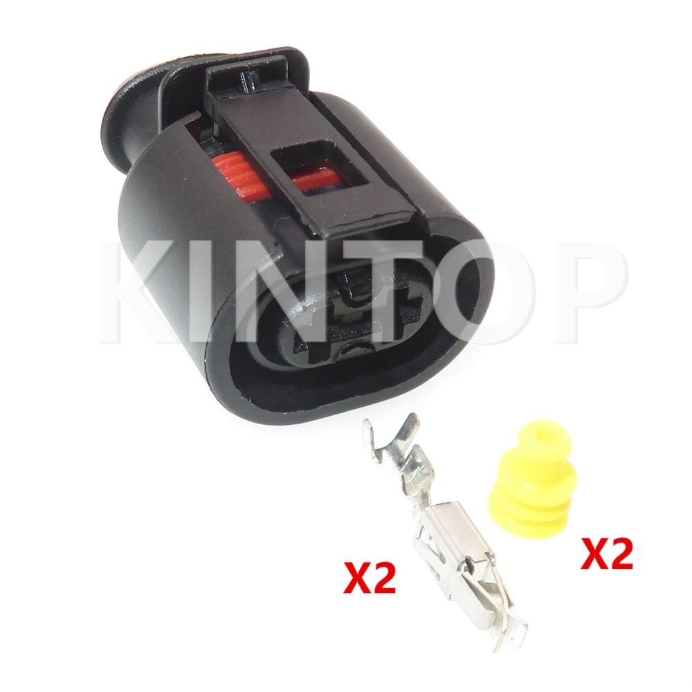 1 комплект, 2 контакта 6N0927997A, детали для автомобиля 357973332 357973202, автомобильный насос ABS, соединитель провода датчика переднего колеса