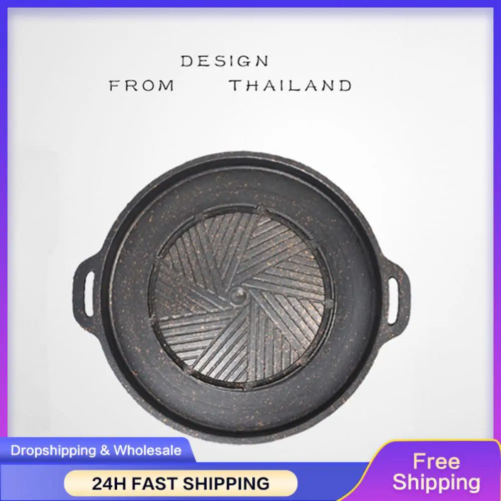 

Round Convenient Premium Versatile Hot Pot Pan Non-stick Bbq Grilling Exclusive Shabu-grilled Pan Versatile Innovative Durable