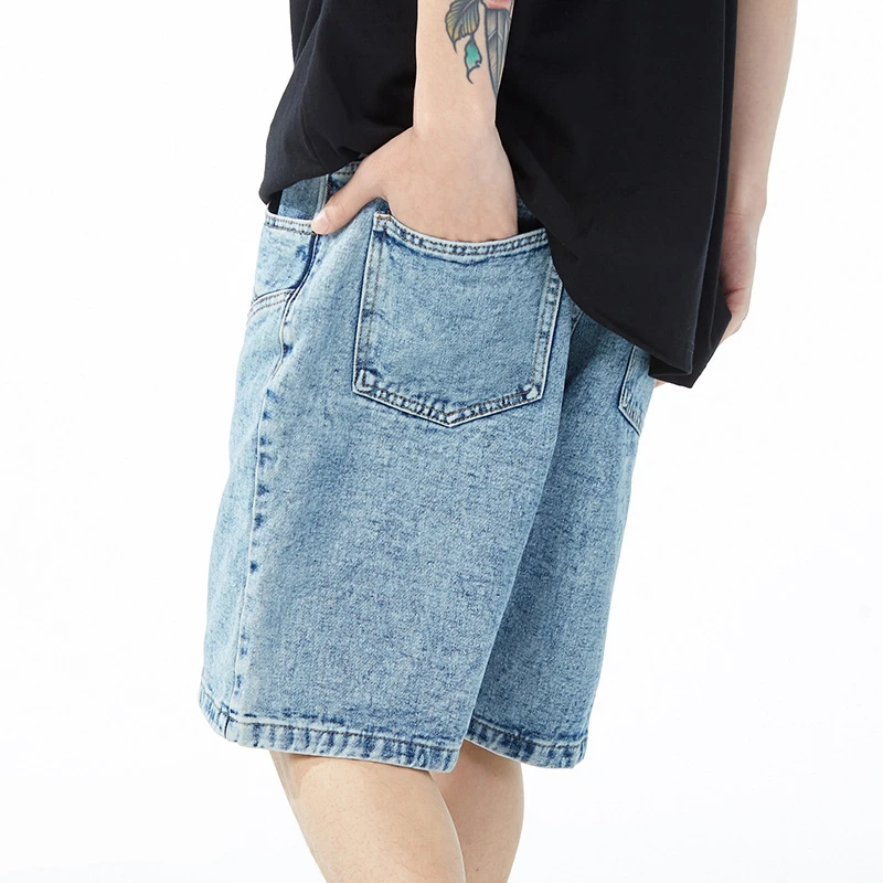 Streetwear Denim Shorts gyaru fashion japanese y2k harajuku Men Patchwork Oversized Hip Hop Jeans Shorts Summer Casual Loose new