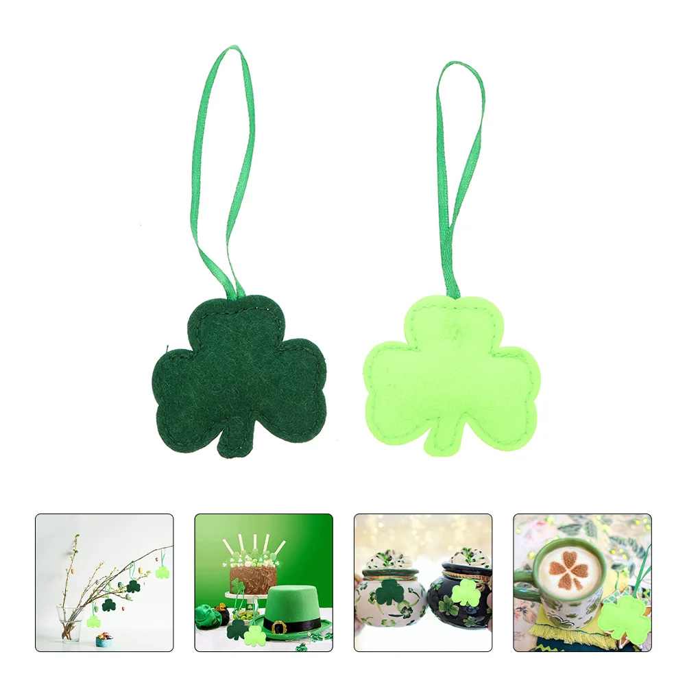 

48pcs St Patricks Day Shamrock Hanging Decor Photo Prop Ornaments