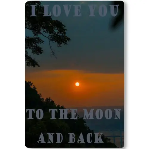 Металлические жестяные знаки I Love You To The Moon And Back лучший подарок на день матери 12x8