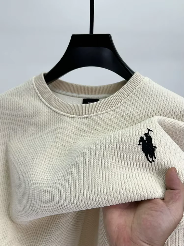  Роскошный мужской трикотажный свитер круглый воротник осень - зима новая мода