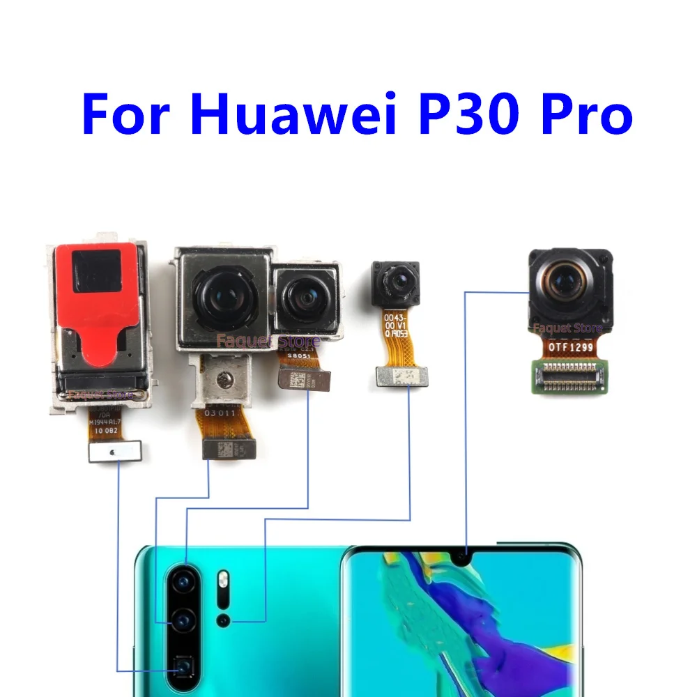 

Original For Huawei P30 Pro P30Pro Front Rear View Back Camera Frontal Main Facing Small Camera Module Flex Replacement Parts