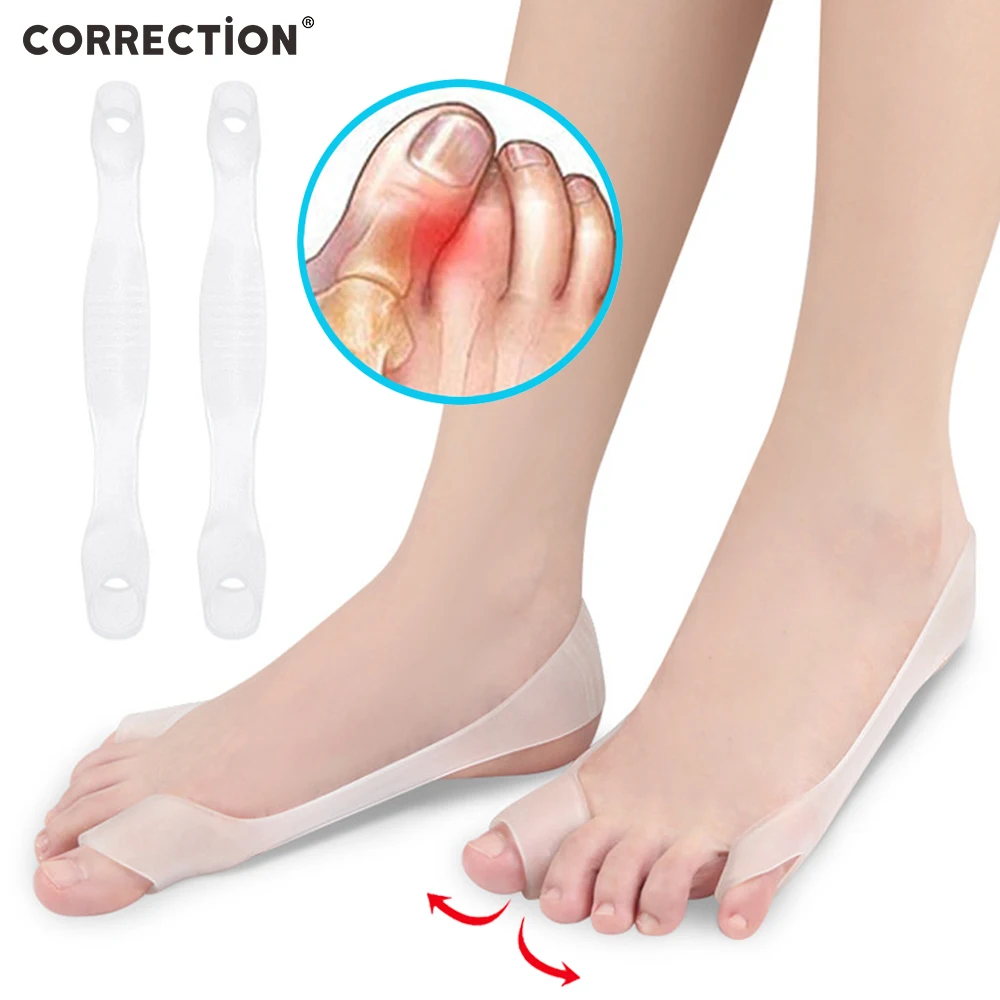 

Silicone Gel Bunion Big Toe Separator Spreader Eases Foot Pain Foot Hallux Valgus Correction Guard Cushion Concealer Thumb Pads