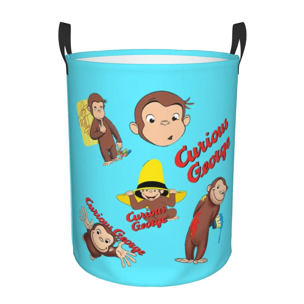 Смешная аниме корзина для белья Складная Большая фотография Любопытный Джордж