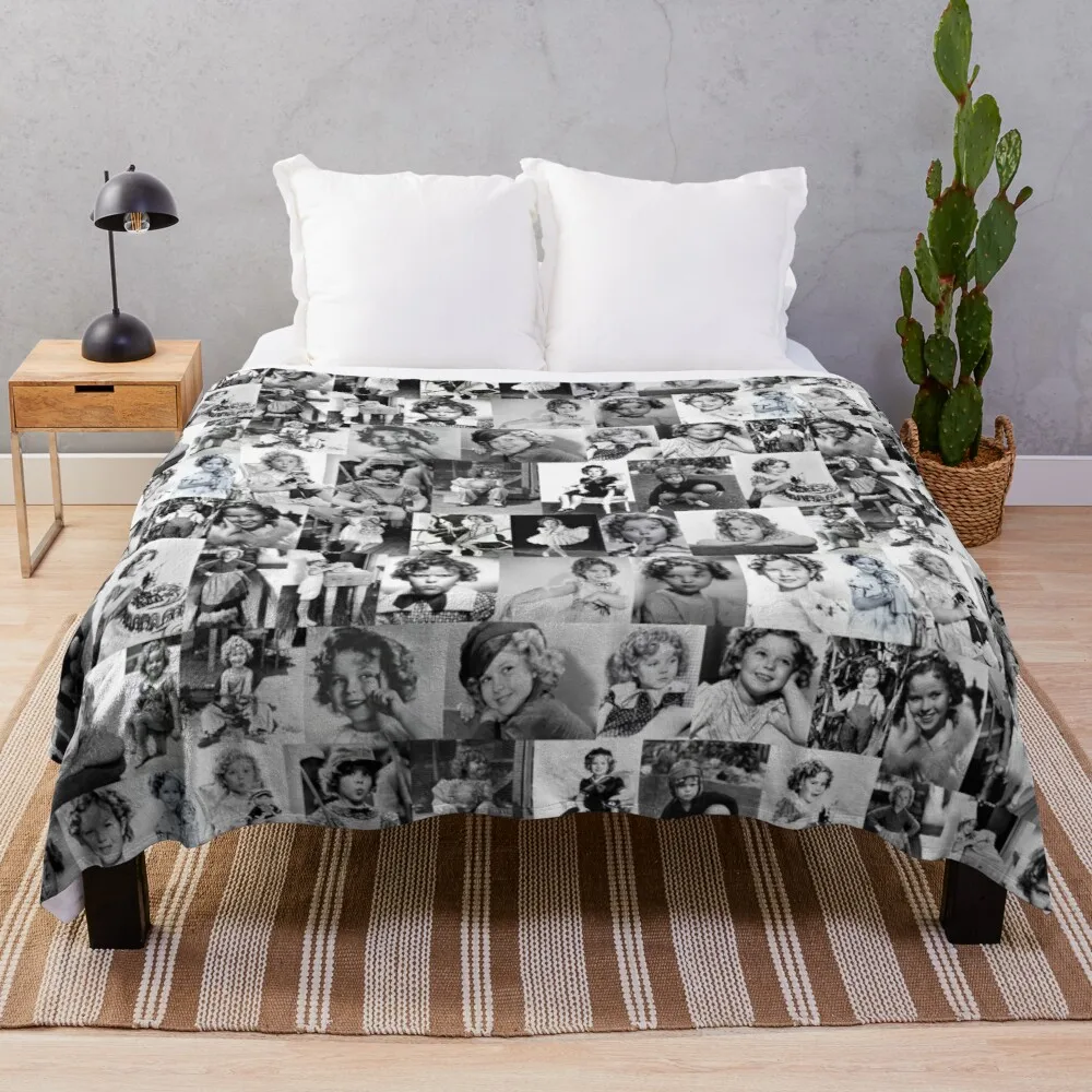 

Shirley Temple Collage Throw Blanket double-sided blanket custom blankets microfiber blanket Microfiber