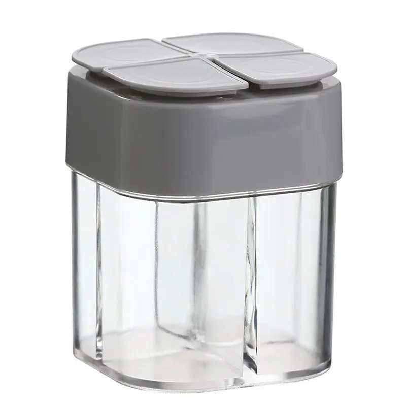 

4 In1 Plastic Spice Salt Pepper Shakers Seasoning Jar Can Barbecue Condiment Jar Bottles Container Kitchen Seasoning Storage Box