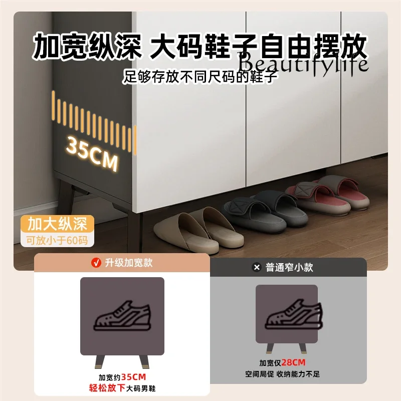 Легкий роскошный шкаф для обуви из цельного дерева каменной плиты Современный